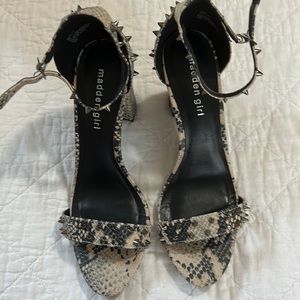 Madden Girl Hill snakeskin pattern with spikes